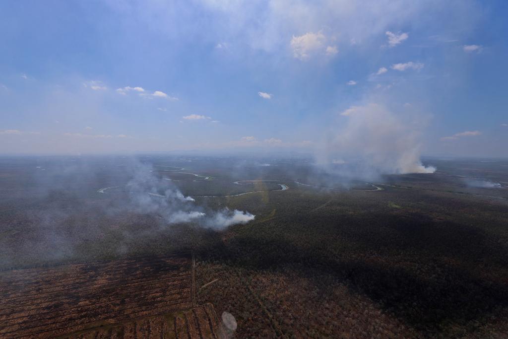 Pantauan Udara Karhutla di Kalimantan Selatan
